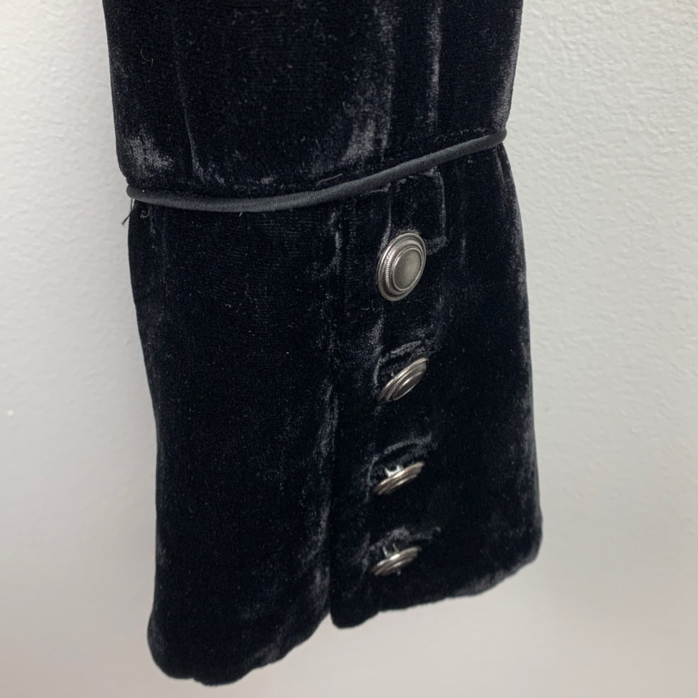 Paige Maribel Black Velvet Cropped Military Jacket NEW! - Picture 9 of 14